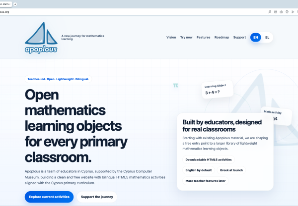 Imagen de cabecera de Apoplous: Open Primary Mathematics for Everyone