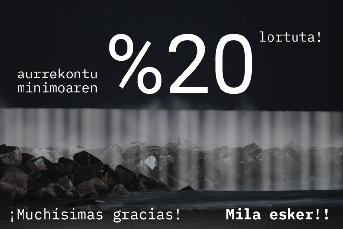 Aurrekontu minimoaren %20a lortuta dagoeneko, MILA ESKER DENOI!!