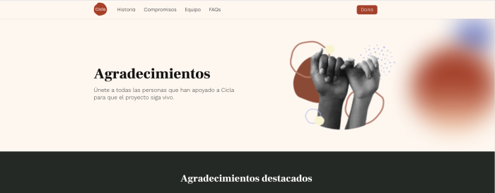 Encuentra tu nombre en los agradecimientos en nuestra web